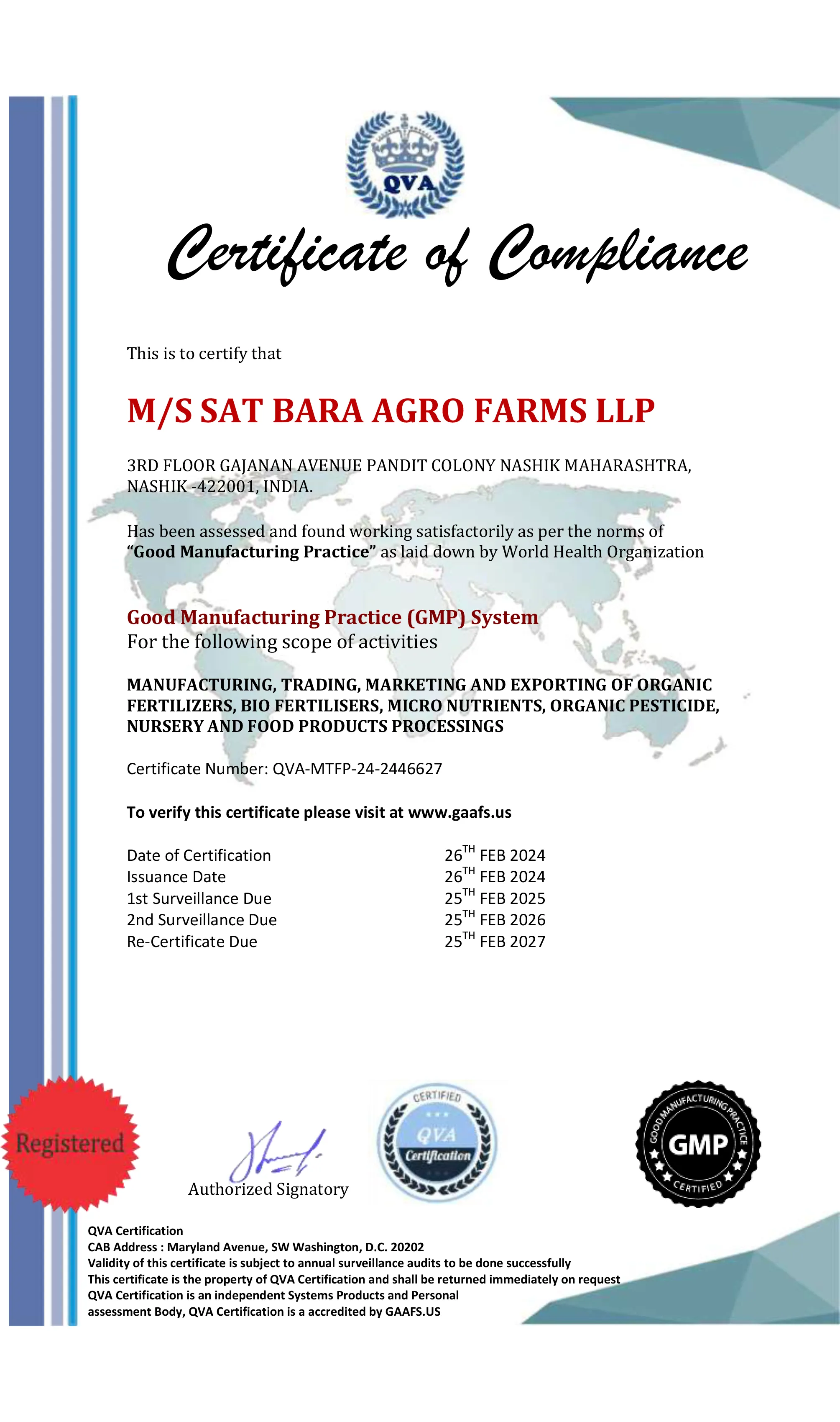 KrishiXmart Certificate